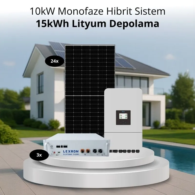 10kW MONOFAZE HİBRİT SİSTEM 2