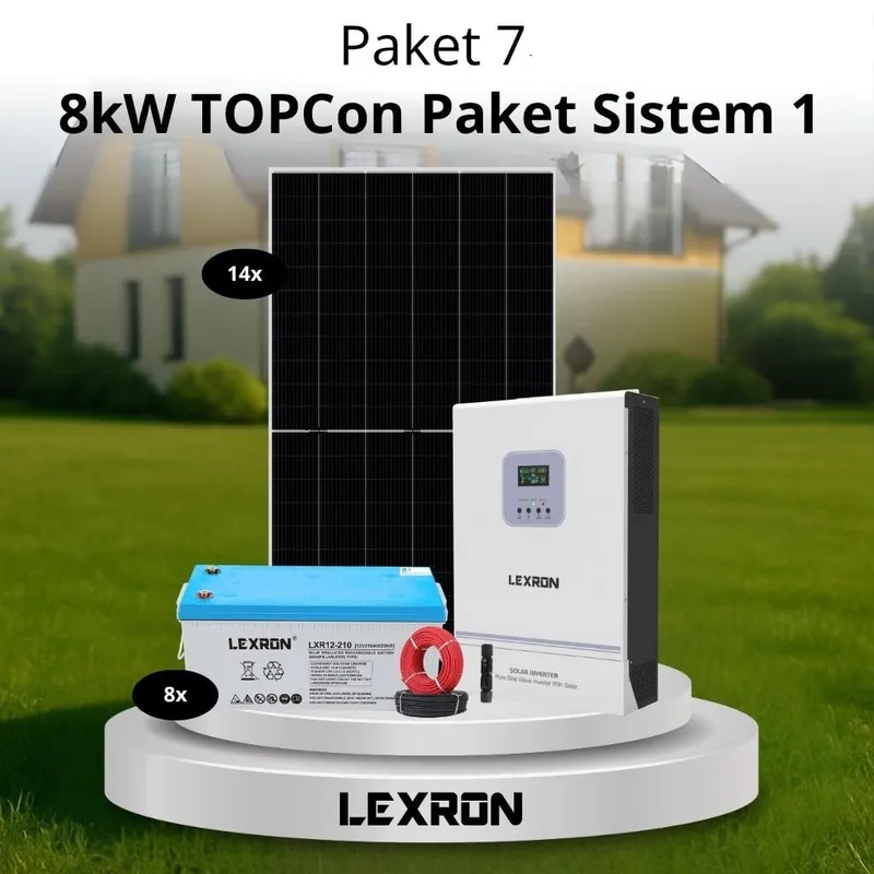 8kW JEL AKÜLÜ SOLAR PAKET SİSTEM 1 (PAKET 7)